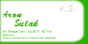 aron sulak business card